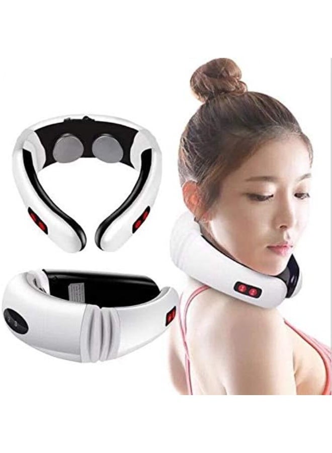 جهاز مساج رقبة متعدد الوظائف مع نبضات كهربائية – علاج فيزيائي للرقبة واسترخاء العضلات - Image 4